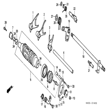 Collar, shifter, 24322-HA0-000 , Honda